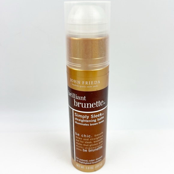 John Frieda Brilliant Brunette Simply Sleek Straightening Balm 3.8 oz New - Picture 1 of 5